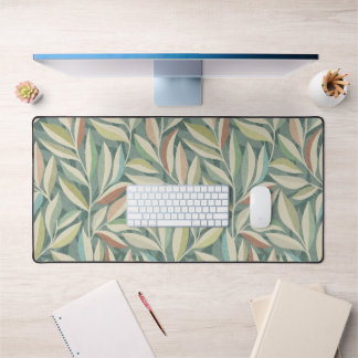 Harmonieuze Natuur Bladpatroon in Soft Pastels Bureaumat