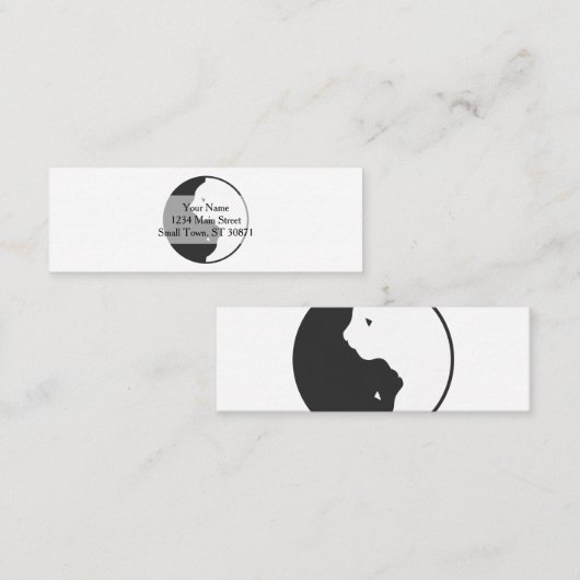 Harmonisatie witte en zwarte katten - Kies achterk Mini Visitekaartje (Voorkant / Achterkant)