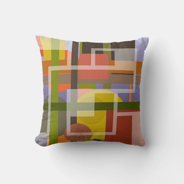 Harmonisch kussen met modern abstract ontwerp (Voorkant)