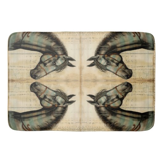 Harmonische equine krabbelaccenten badmat (Voorkant)