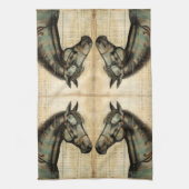 Harmonische equine krabbelaccenten theedoek (Verticaal)