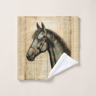Harmonische equine krabbelaccenten washandje