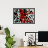 Harmonische vervorming - Abstract Poster (Thuiskantoor)