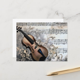Harmoniseren van technologie, muzikale illustratie briefkaart