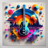 HarmoniSonic Fusion: Een visuele ode aan de Beat e Poster (Voorkant)