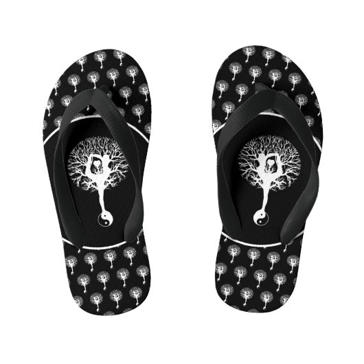 Harmony & Balance Yin Yang Boom van het Leven Kinder Teenslippers (Voetbed)