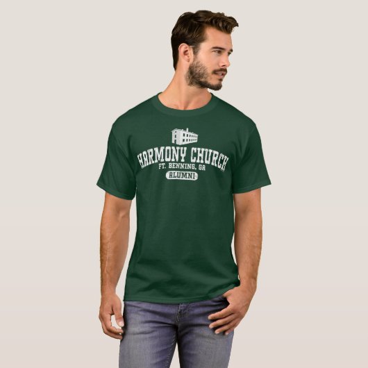 Harmony Church Alumni Retro Fort Benning T-shirt (Voorkant volledig)