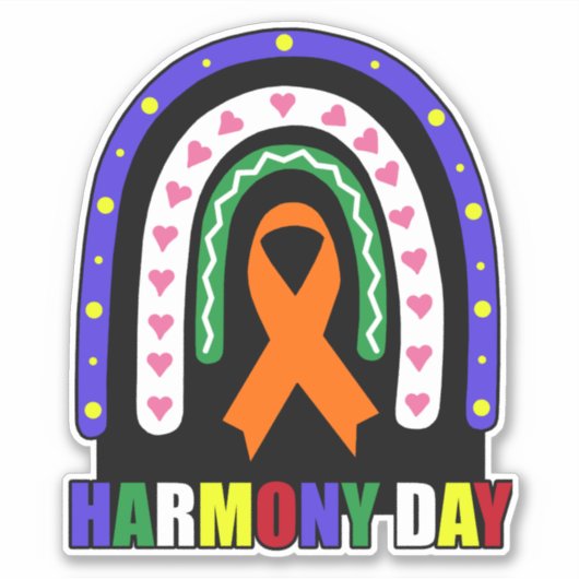 Harmony Day Australië Sticker (Voorkant)