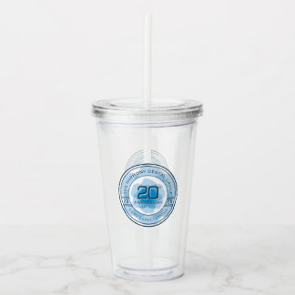 Harmony Dental 20e verjaardag tumbler met rietje Acryl Drinkbeker