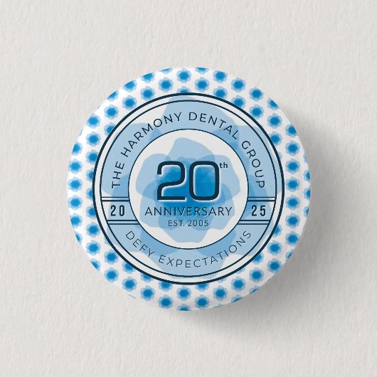Harmony Dental 20th Anniversary Button (Voorkant)