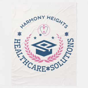 Harmony Heights Healthcare Solutions Company Logo Fleece Deken