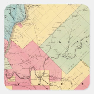 Harmony, Hickory, Kingsley, Tionesta Townships Vierkante Sticker