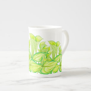'Harmony in Green' op een Bone China-Mok Porselein Kop