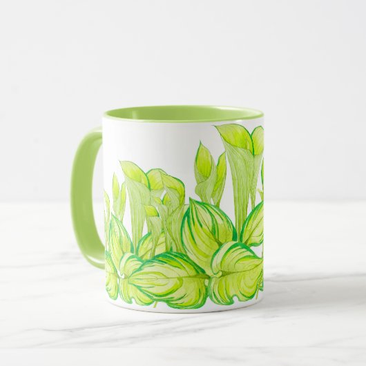 'Harmony in Green' op een Combo-Mok Mok (Voorkant links)