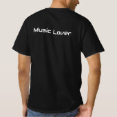 Harmony in Threads: Music Lover Graphics T-shirt (Achterkant)