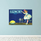 Harmony Lemon LabelSan Dimas, CA Canvas Afdruk (Insitu (Houten vloer))
