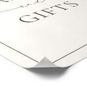 HARMONY Olijfgroene Kaarten en geschenken Poster (Hoek)