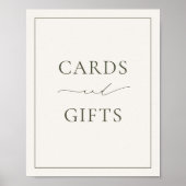 HARMONY Olijfgroene Kaarten en geschenken Poster (Voorkant)