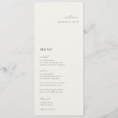 HARMONY Olive Green Place Card Menu (Voorkant)