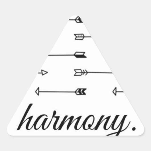 Harmony pijl print patroon pijlen hipster quote driehoek sticker (Voorkant)