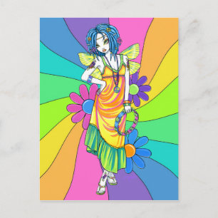"Harmony" regenboogventilator Briefkaart voor kind