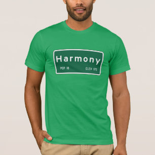 Harmony, Road Marker, California, Verenigde Staten T-shirt