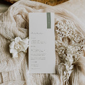 HARMONY Sage Groen Modern Wedding Menu Place Card