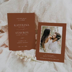 HARMONY Terracotta Trouwfoto Save The Date