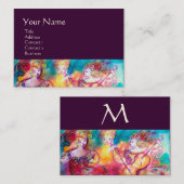 HARMONY TRIO SPRING CONCERT MONOGRAM, paars Visitekaartje (Voorkant / Achterkant)