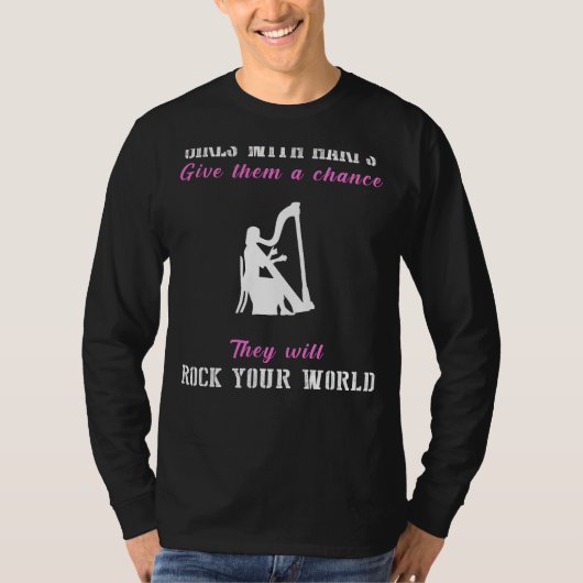 Harmony Unleashed: Girls beroemd gemaakt door Harp T-shirt (Voorkant)