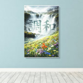 Harmony Waterfall Landscape Canvas Print  (Insitu (Houten vloer))