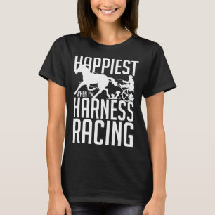 Harnas Racing Paard Race Track Racer Trotting Hor T-shirt