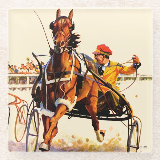 Harness Race Glazen Onderzetter (Voorkant)