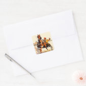 Harness Race Vierkante Sticker (Envelop)