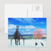 Harness Racing Horse Holiday Kaart (Voorkant / Achterkant)