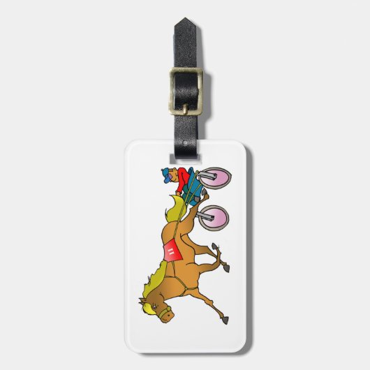 Harness Racing paard en bestuurder Bagagelabel (Voorkant verticaal)