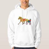 Harness Racing paard en bestuurder Hoodie (Voorkant)