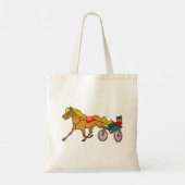 Harness Racing paard en bestuurder Tote Bag (Achterkant)