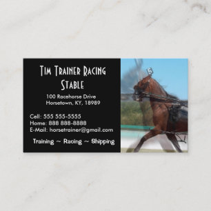Harness Racing Trainer Visitekaartjes