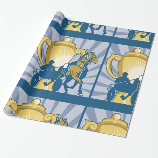 Harness Racing Wrapping Paper Cadeaupapier (Uitgerold)