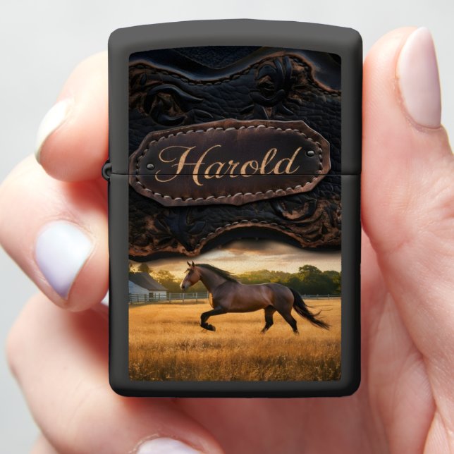 Harold het Paard in Veld (In Hand)