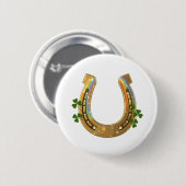 Harp And Shamrocks Ronde Button 5,7 Cm (Voorkant /achterkant)