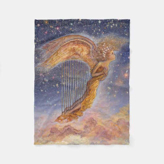 Harp Angel Fleece Throw Deken (Voorkant)