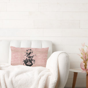 Harp Bird & Coussin de diamant rose