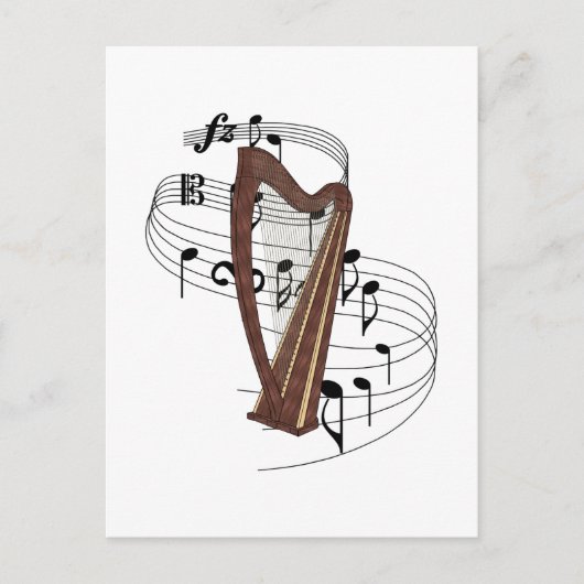 Harp Briefkaart (Voorkant)
