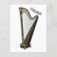 Harp cartoon illustratie