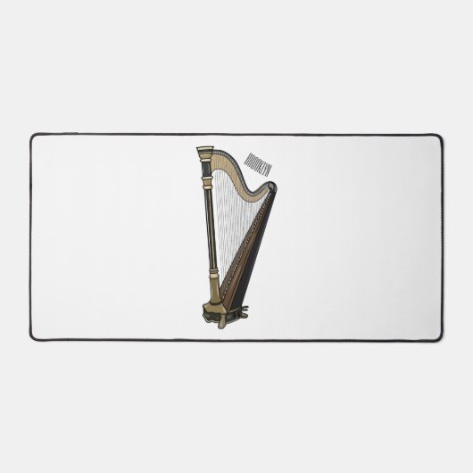 Harp cartoon illustratie bureaumat (Voorkant)