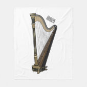Harp cartoon illustratie fleece deken (Voorkant)