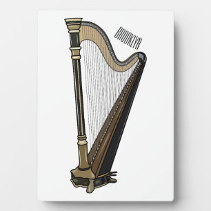 Harp cartoon illustratie fotoplaat