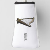 Harp cartoon illustratie golfheadcover (Draai 90)